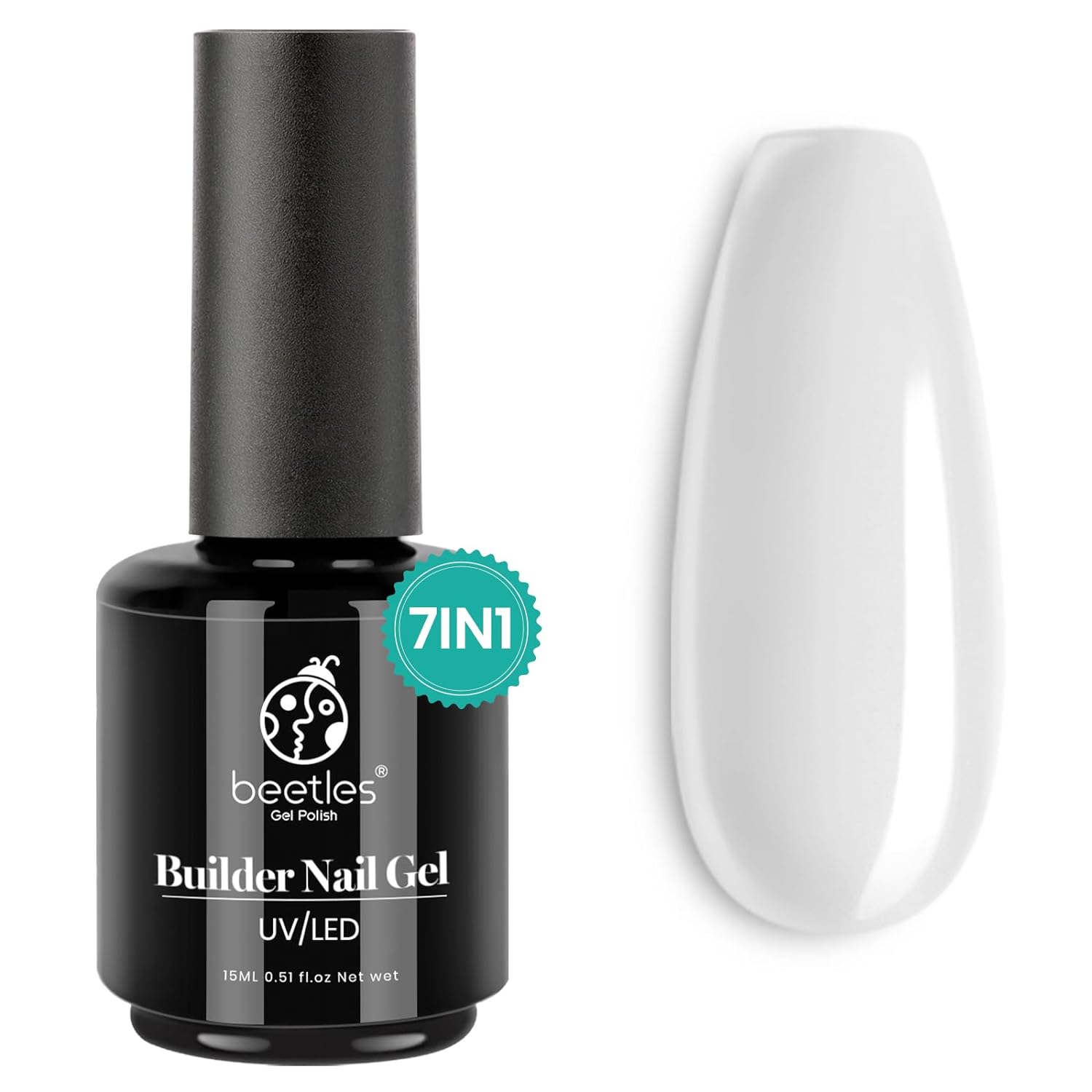 Beetles Builder Gel for Nail - 7 in 1 Milky White Nail Thickening Strengthening Building
