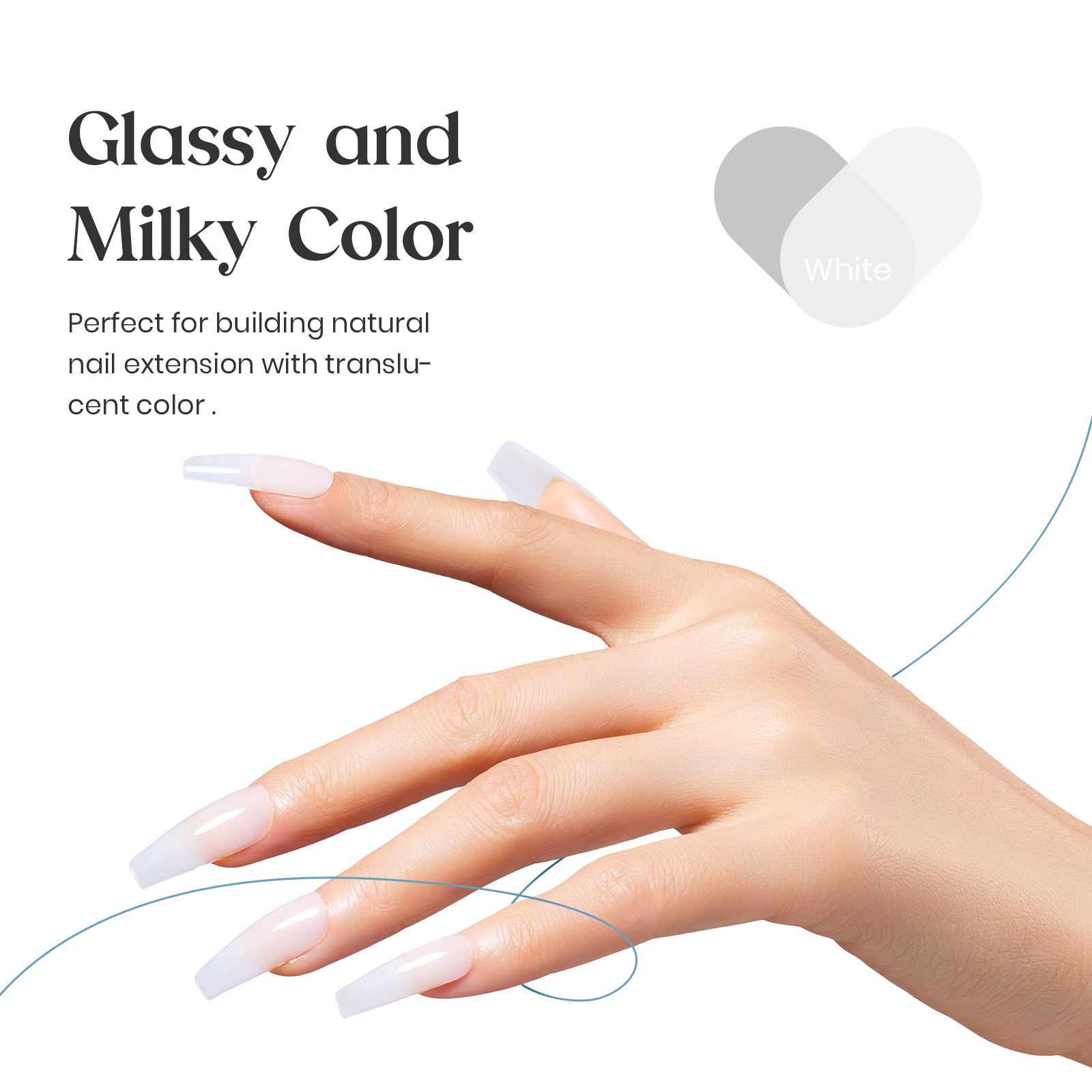 Beetles Builder Gel for Nail - 7 in 1 Milky White Nail Thickening Strengthening Building - Image 3