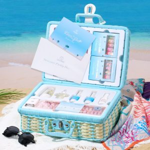 (Ideal Gift) Beetles Summer Pretty Box - Press On Nails with 26 Pcs Perfect Gift