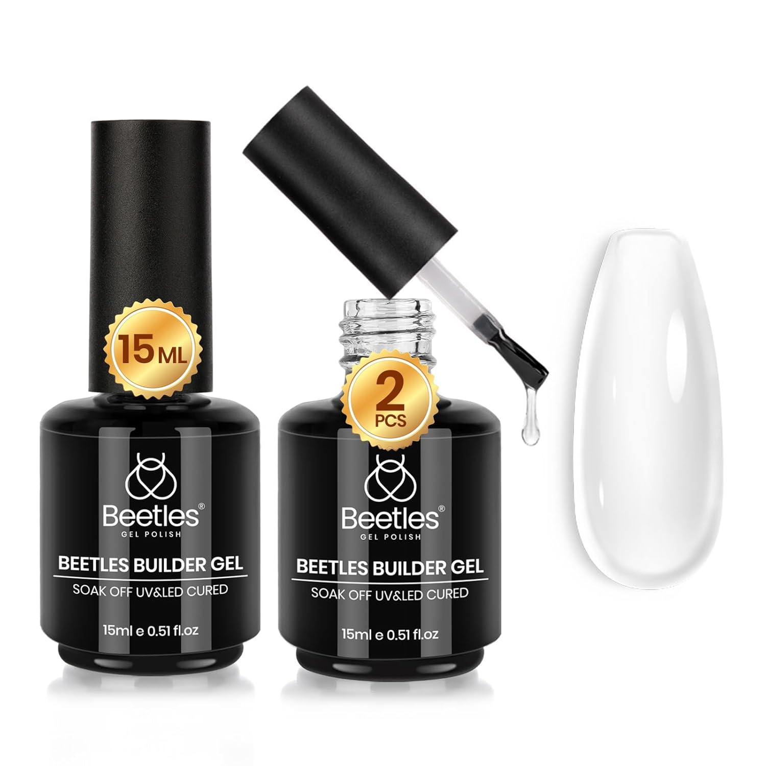 7 in 1 Clear Builder Nail Gel Set 2 PCS 15ml/each
