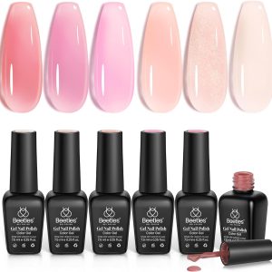 Aesthetic Nude | 6 Colors Jelly Shimmer Gel Polish Set
