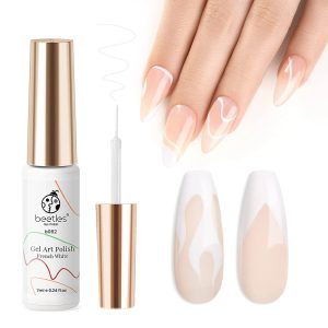 Beetles 7ml White Nail Polish: Perfect for Thin Line Nail Art Brushes and Gel Pens