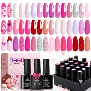 Alluring Sweetie-20 Gel Colors Set with Top and Base Coat (5ml/Each)
