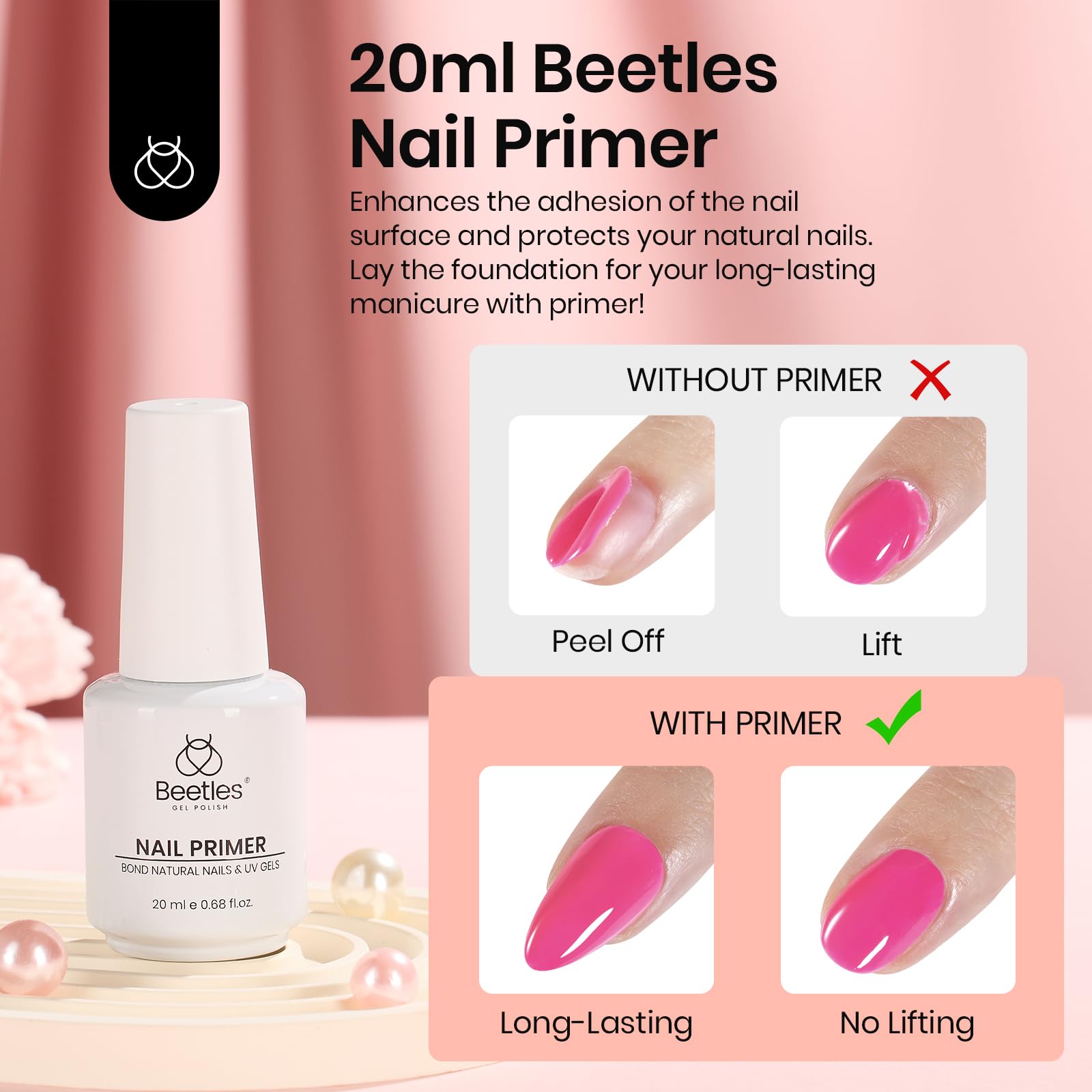 20ml Nail Primer for Gel Nail Polish Hema Free - Image 6