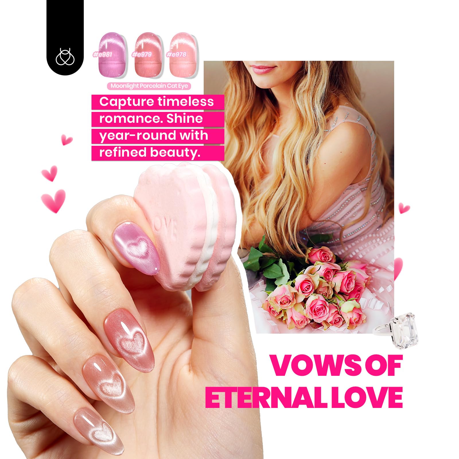 Beetles Cat Eye Gel Nail Polish Set - 36 Colors Red Purple Brown Green Burgundy Magnetic Christmas Gel Polish Kit - Image 2