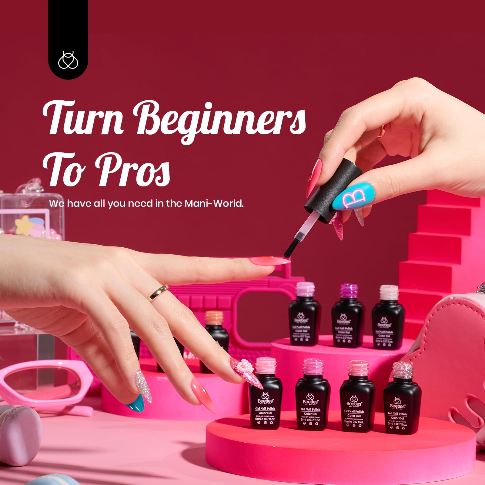 Alluring Sweetie-20 Gel Colors Set with Top and Base Coat (5ml/Each) - Image 6