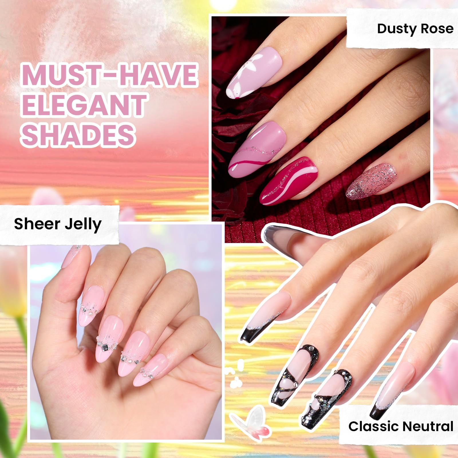 (Extra Free $20 Gift) 100 Colors 110 PCS Perfect Gift Gel Polish Set for All Season - Image 4