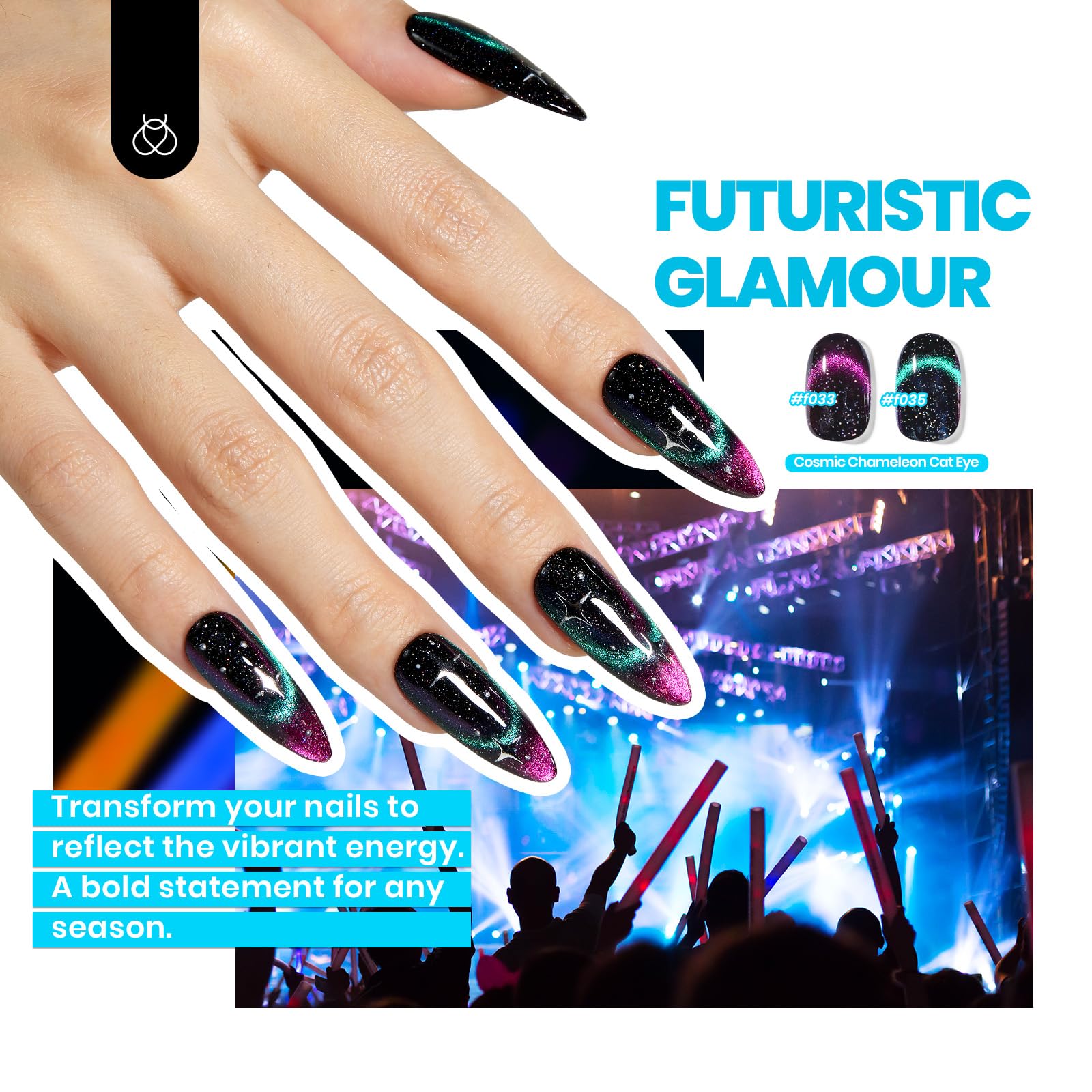 Beetles Cat Eye Gel Nail Polish Set - 36 Colors Red Purple Brown Green Burgundy Magnetic Christmas Gel Polish Kit - Image 4