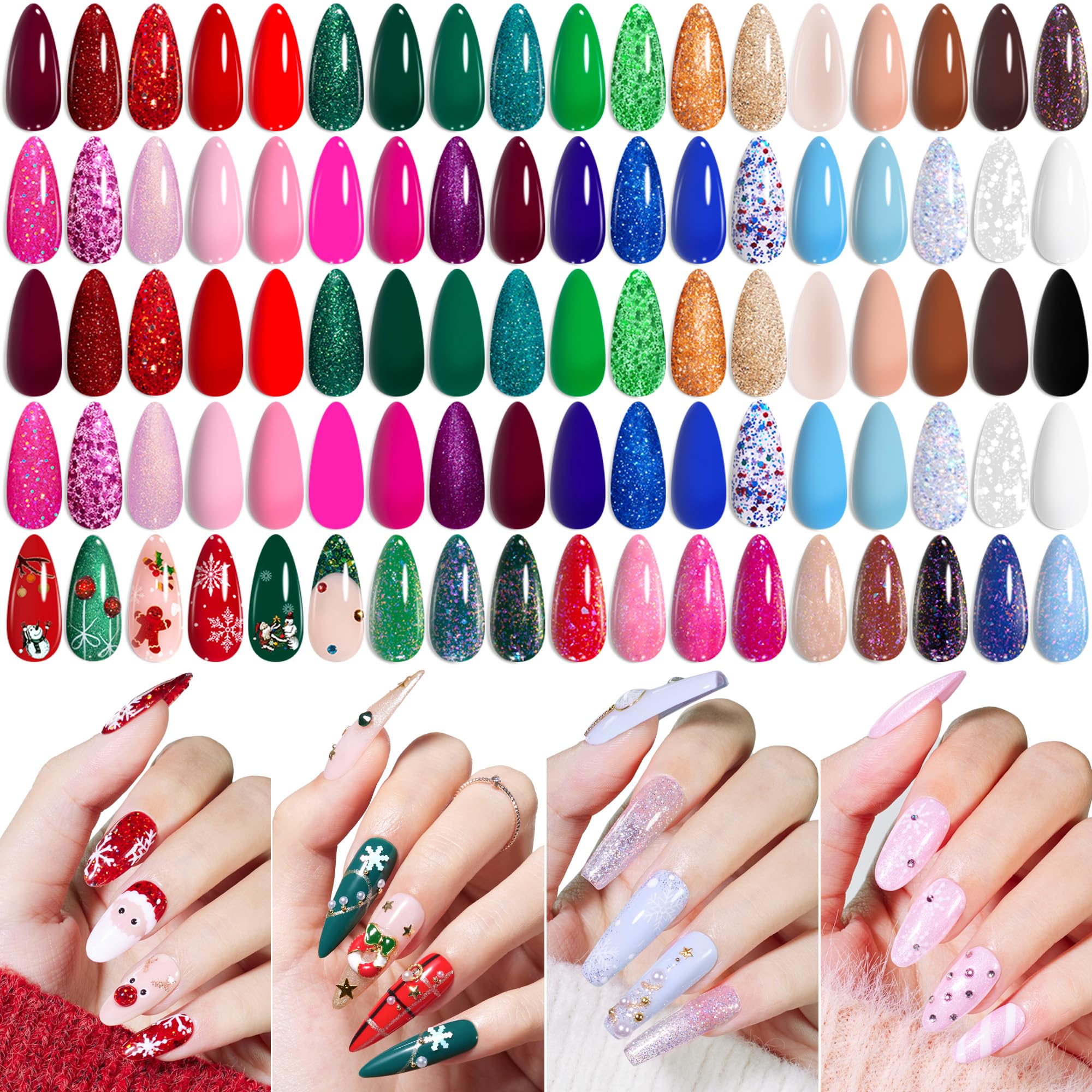 Beetles Christmas Gel Nail Christmas Spectrum - 36 Colors Winter Long Lasting Nail Gel Kit