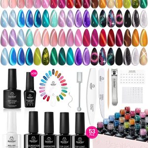 Beetles Cat Eye Gel Nail Polish Set - 36 Colors Red Purple Brown Green Burgundy Magnetic Christmas Gel Polish Kit