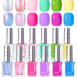 (Each $2.49) Beetles Gel Polish | 12 Glitter Colors Air Dry Nail Polish