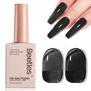 15ML Black Crystal Jelly Sheer Gel Nail Polish