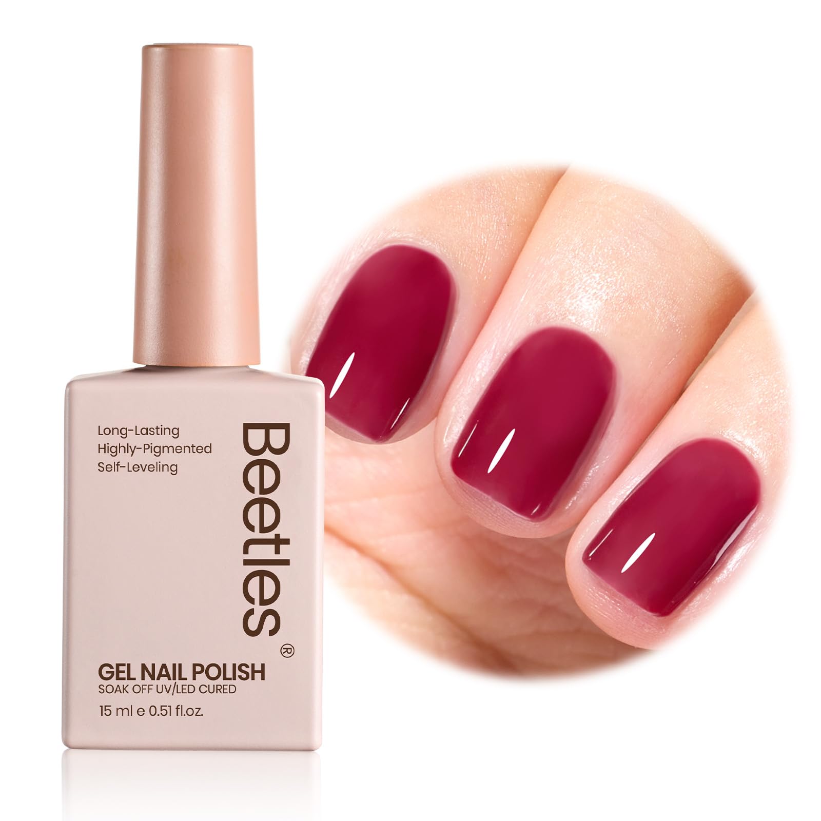 15ML Blushed Wine Jelly Sheer Red Gel Nail Polish