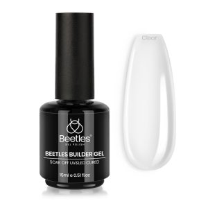 Beetles Builder Gel for Nails - 0.51 oz 8 in 1 Clear Builder Strengthener Gel Enhancement Nail Building Nail