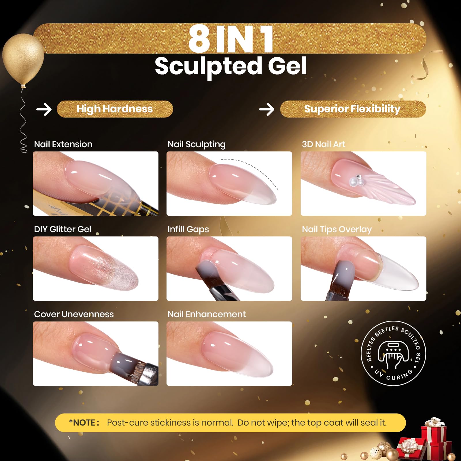 Beetles Builder Gel Nude Pink Sculpted Gel High Hardness - Image 2