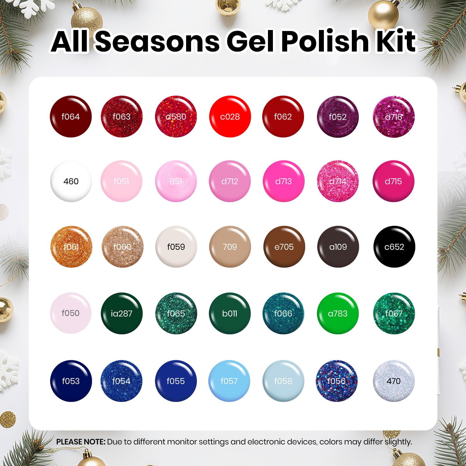 Beetles Christmas Gel Nail Christmas Spectrum - 36 Colors Winter Long Lasting Nail Gel Kit - Image 2