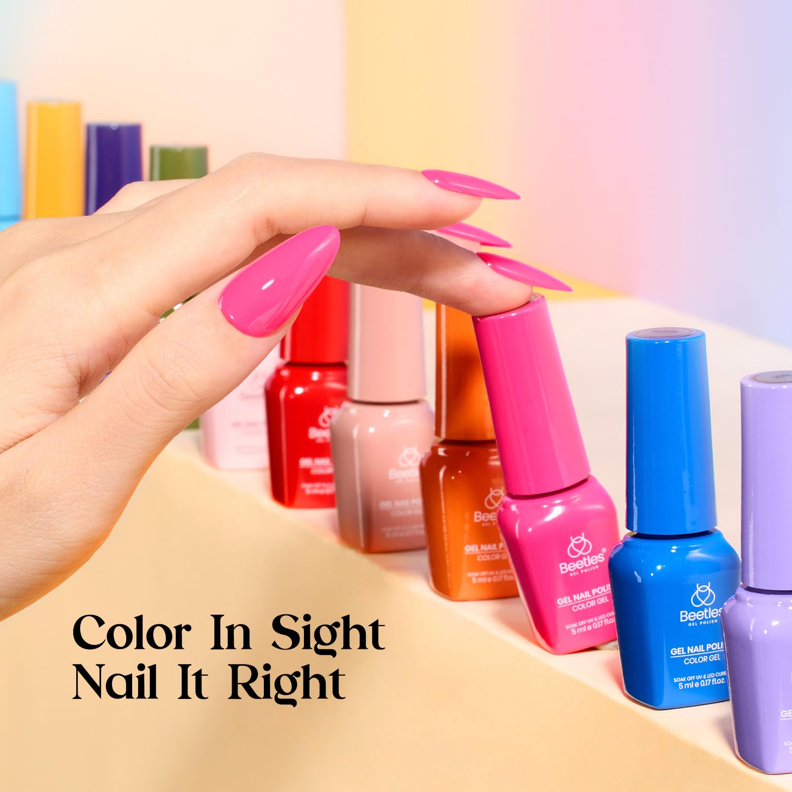 45 PCS ALL-IN-ONE NAIL KIT - 25 Colors Upgrade Colorful Bottle Gel Starter Kit - Image 3