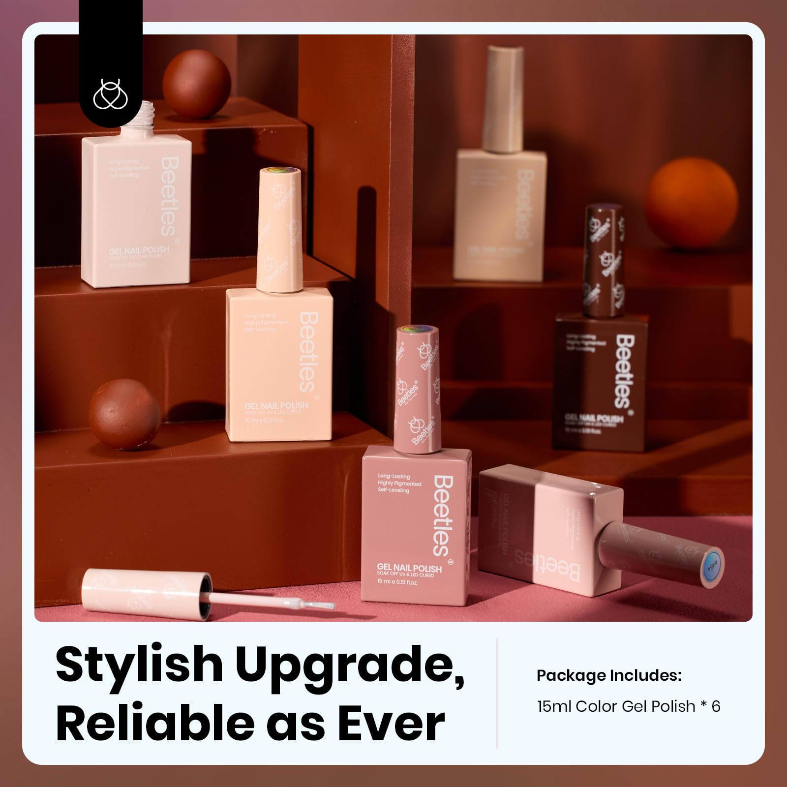 15ML*6-Nude Gel Nail Polish Set With 150pcs*1 White Nail Sponges - Image 6