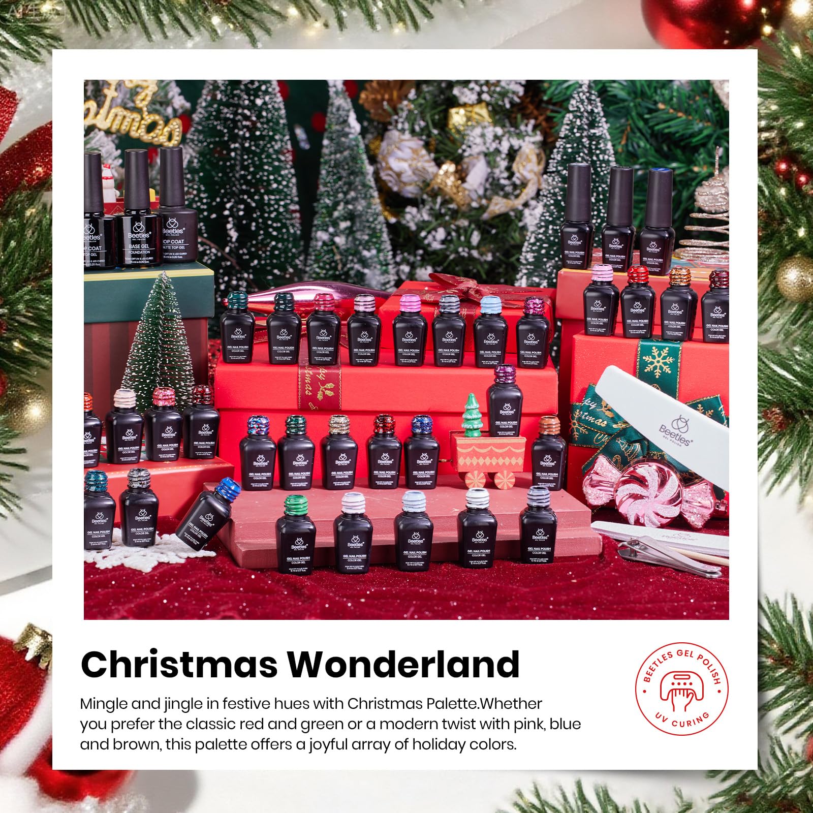 Beetles Christmas Gel Nail Christmas Spectrum - 36 Colors Winter Long Lasting Nail Gel Kit - Image 3
