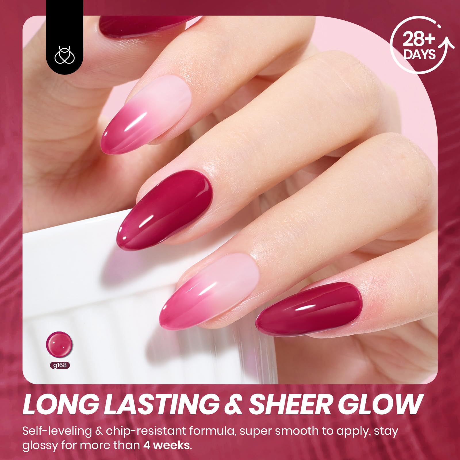 15ML Blushed Wine Jelly Sheer Red Gel Nail Polish - Image 3