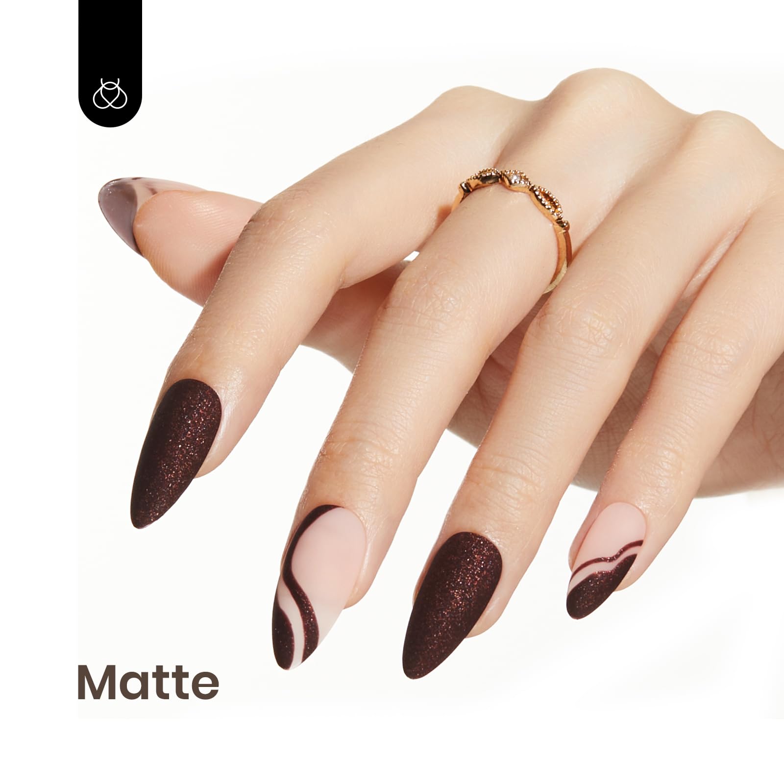 15ml Jazz Club Gel Nail Polish- Soak Off Glitter Brown Gel Polish Nail - Image 3