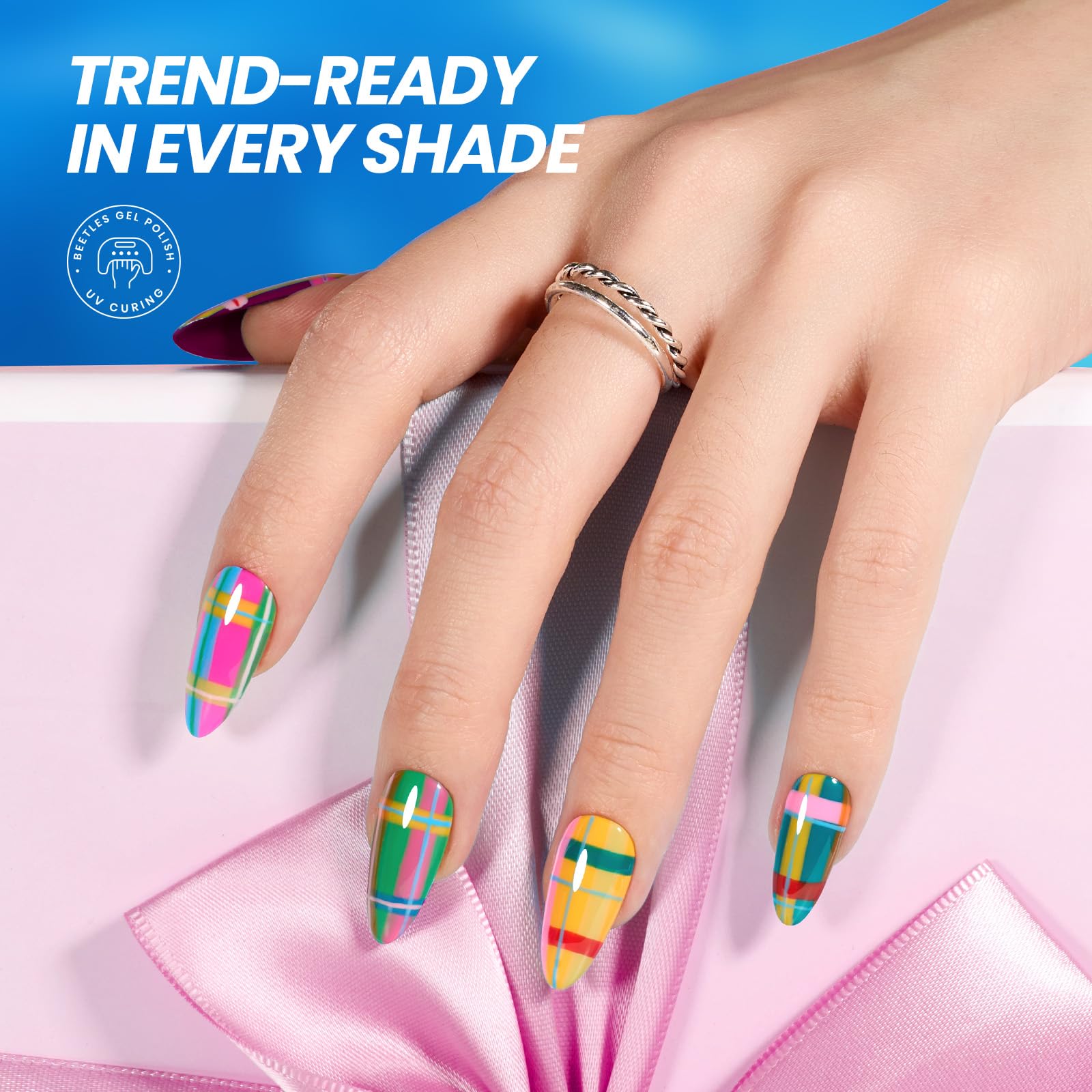 (Ideal Gift) Beetles Wandering Peace DEALS BOX 113Pcs 20 Cat Eye Glitter Colors Nail Kits - Image 3