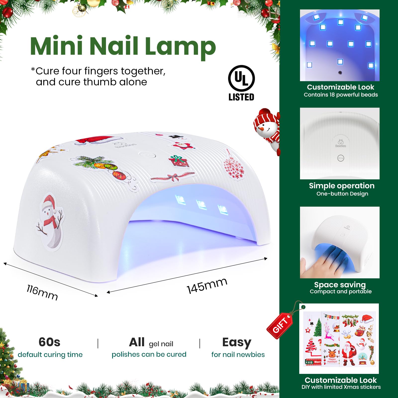 Beetles 82 Pcs Gel Nail Polish Kit with U V Ligh - 55 Color Gel Nail Kit Christmas Gifts - Image 5