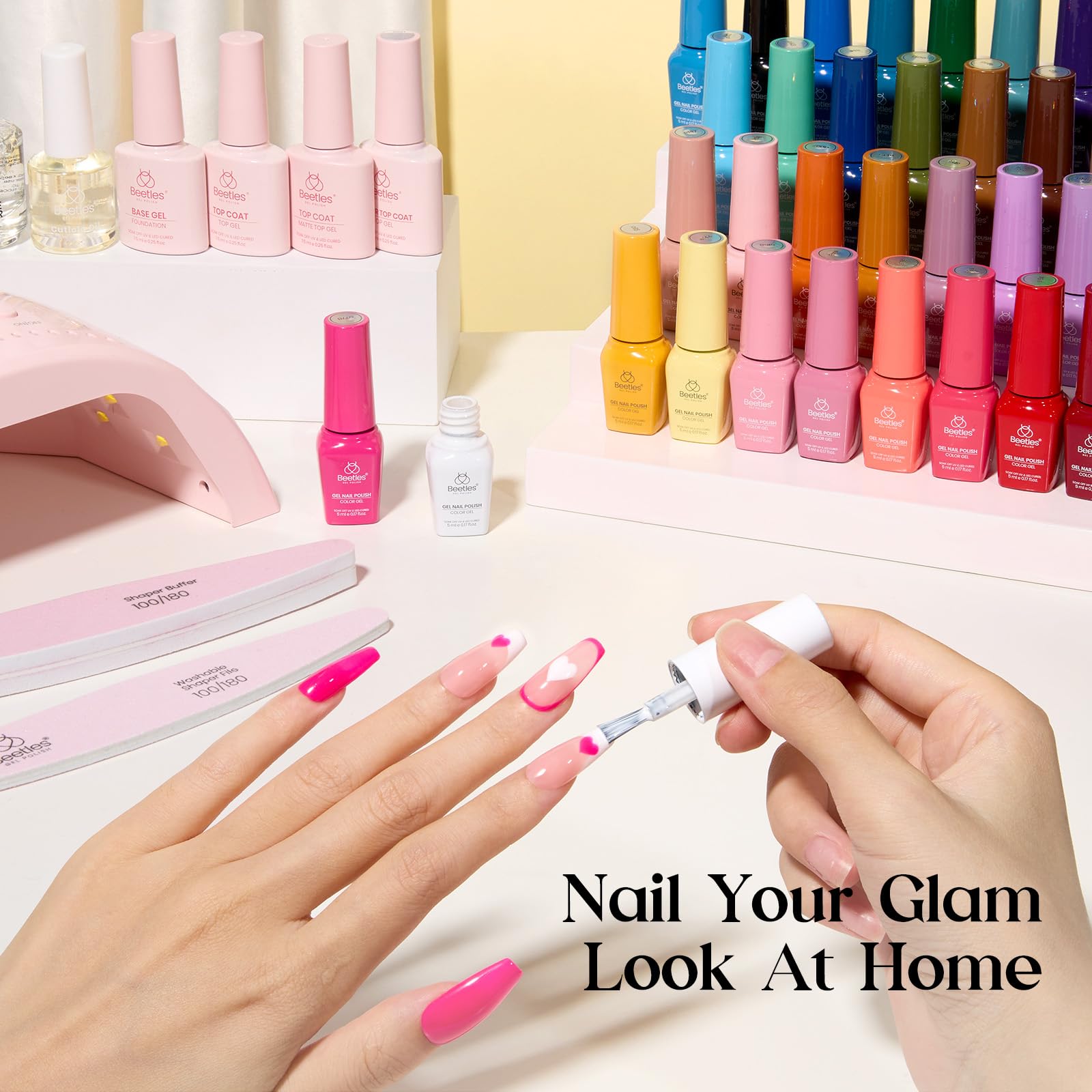 (Total 68Pcs) 35 Colors Upgrade Colorful Bottle Gel Starter Kit - Mood Mosiac - Image 5