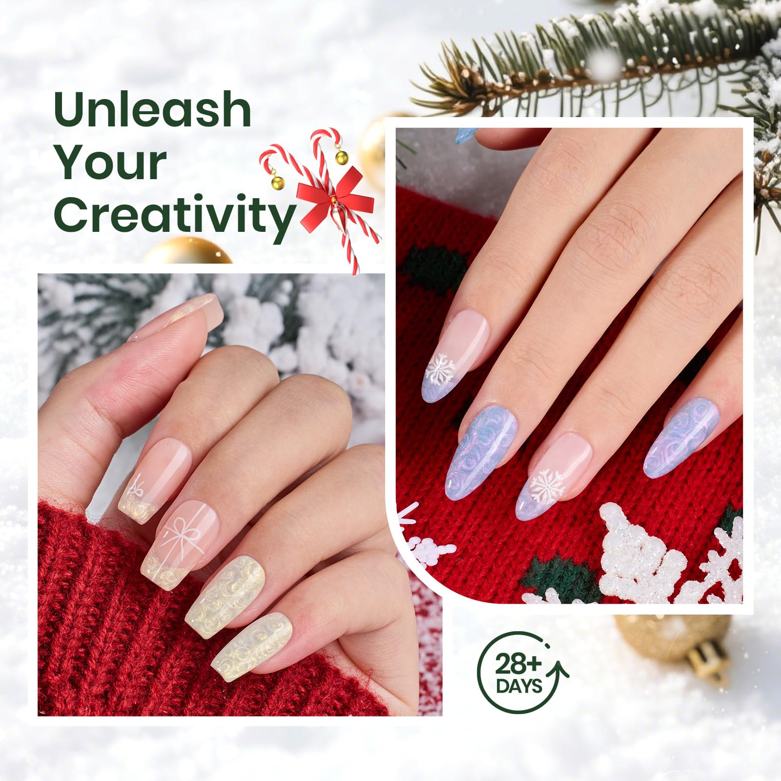 Beetles Christmas Gel Nail Polish Set Dreamscape in Snow - 6 Colors Pearl Pearlescent Set - Image 5