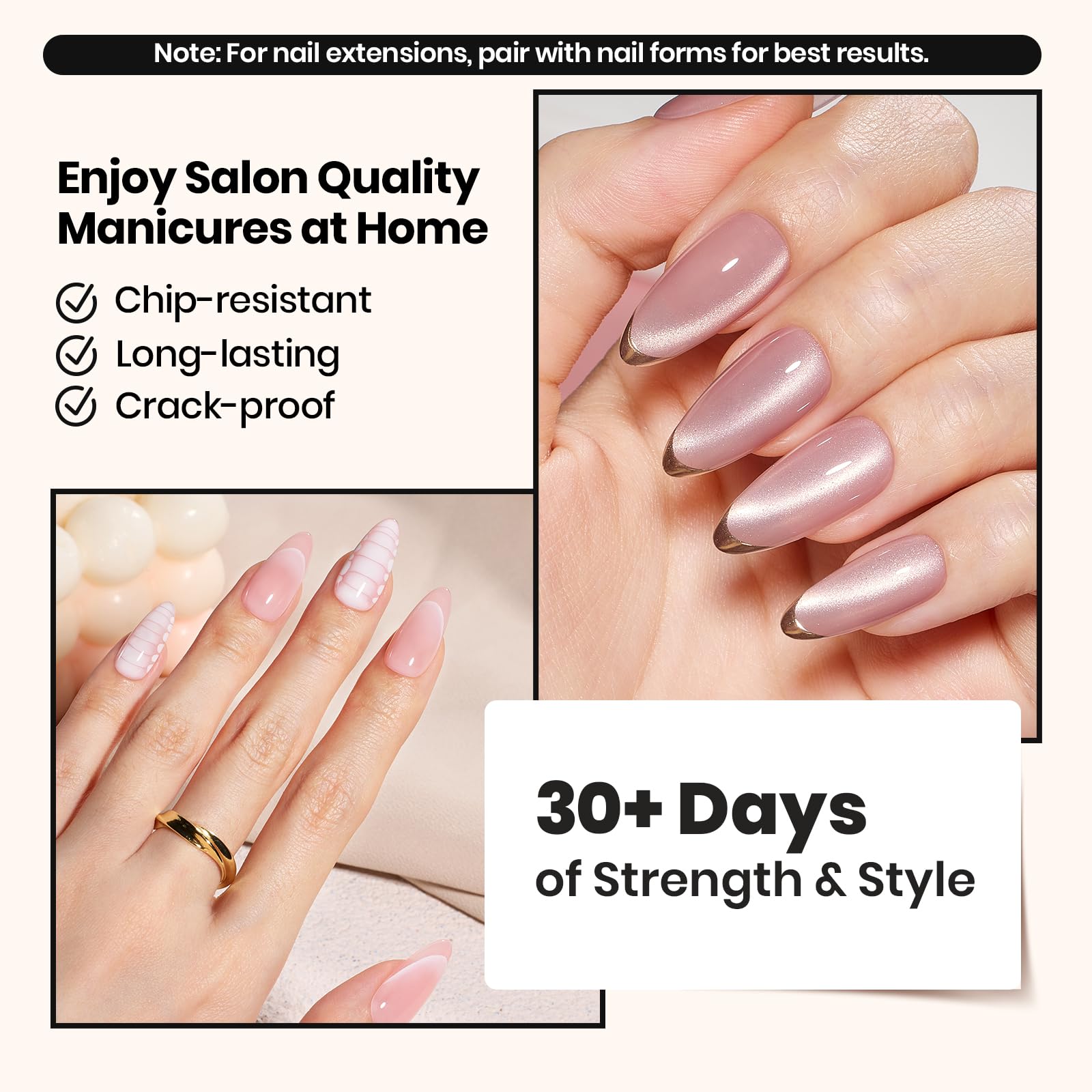 Beetles Builder Gel Set - 3 Pcs 8 in 1 Nail Strengthening Apex Building Extension - Image 5