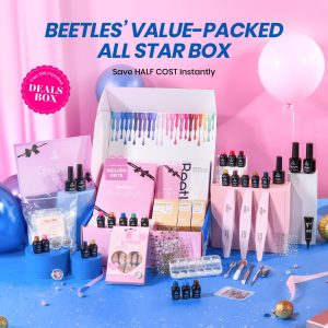 (Ideal Gift) Beetles Wandering Peace DEALS BOX 113Pcs 20 Cat Eye Glitter Colors Nail Kits