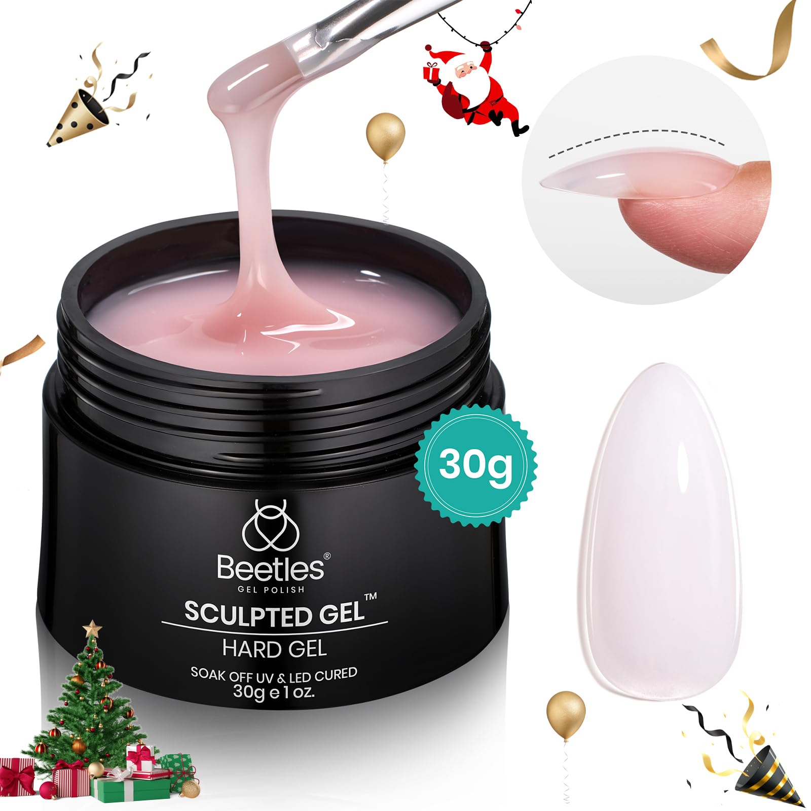 Beetles Builder Gel Nude Pink Sculpted Gel High Hardness - Image 7