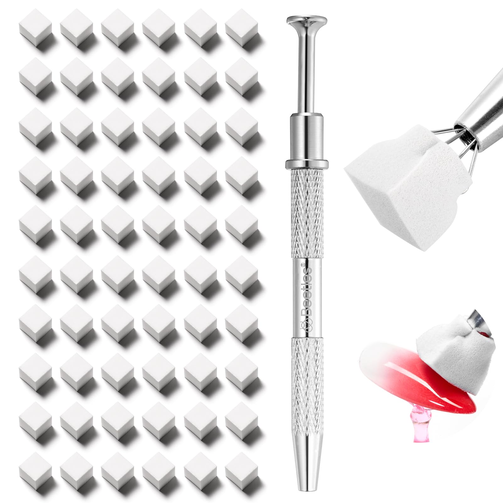 15ML*6-Nude Gel Nail Polish Set With 150pcs*1 White Nail Sponges - Image 7