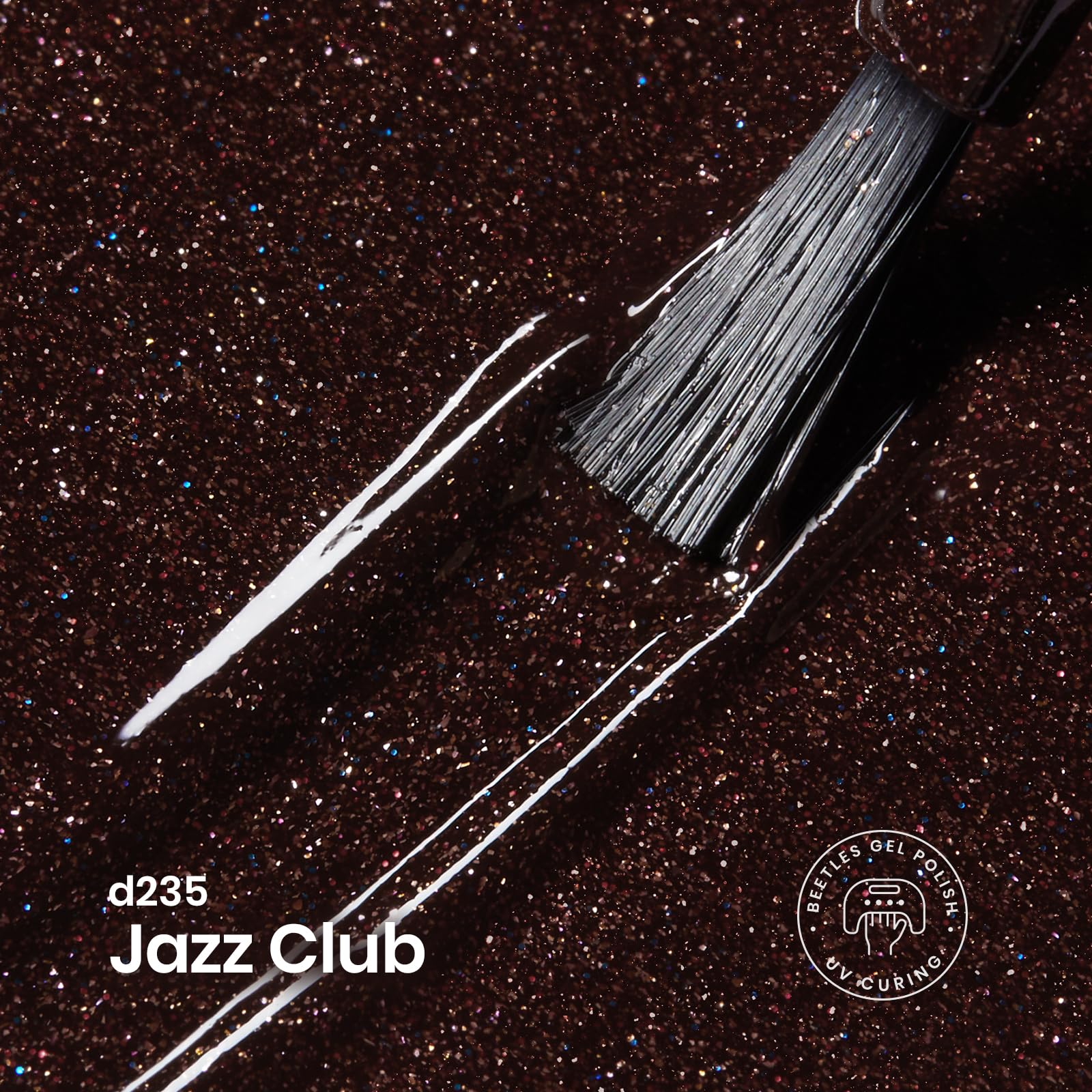 15ml Jazz Club Gel Nail Polish- Soak Off Glitter Brown Gel Polish Nail - Image 8